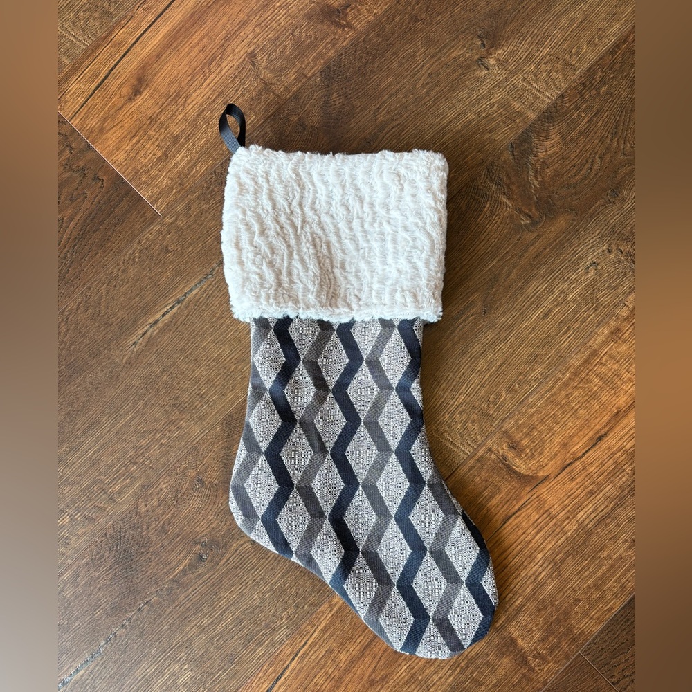 NWOT Grey/Blue Patterned Christmas Stocking ✨Multiple Available✨